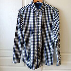 Banana Republic Men's Multicolor Gingham Non-Iron Tailored Slim Fit Shirt Size M